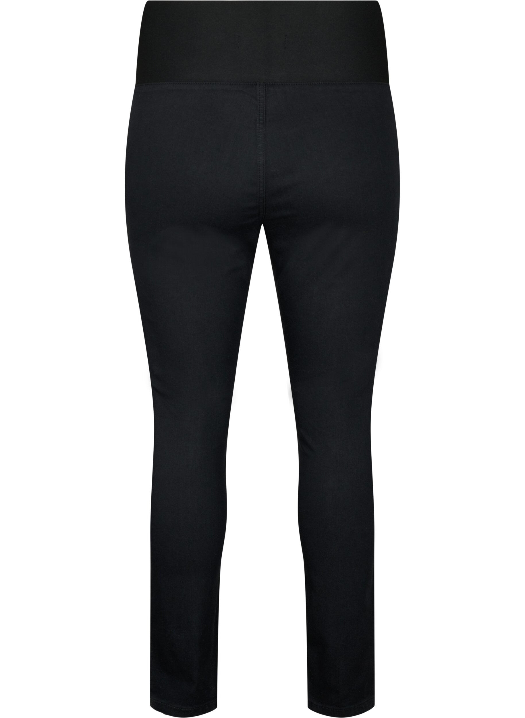 Zizzi FLASH - Jegging med bred elastikkant, Sort, Packshot image number 1
