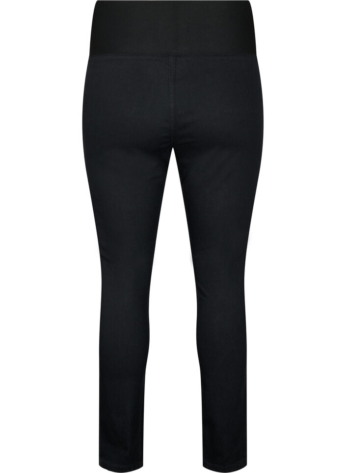 FLASH - Jegging med bred elastikkant, Sort, Packshot image number 1