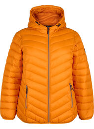 Letv&aelig;gts jakke med h&aelig;tte, Orange