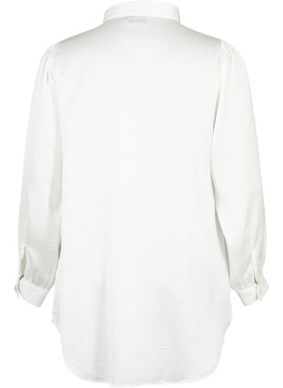Lang skjorte med perleknapper, Bright White, Packshot image number 1
