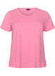 Ensfarvet basis t-shirt i bomuld, Lyser&oslash;d, Packshot image number 0