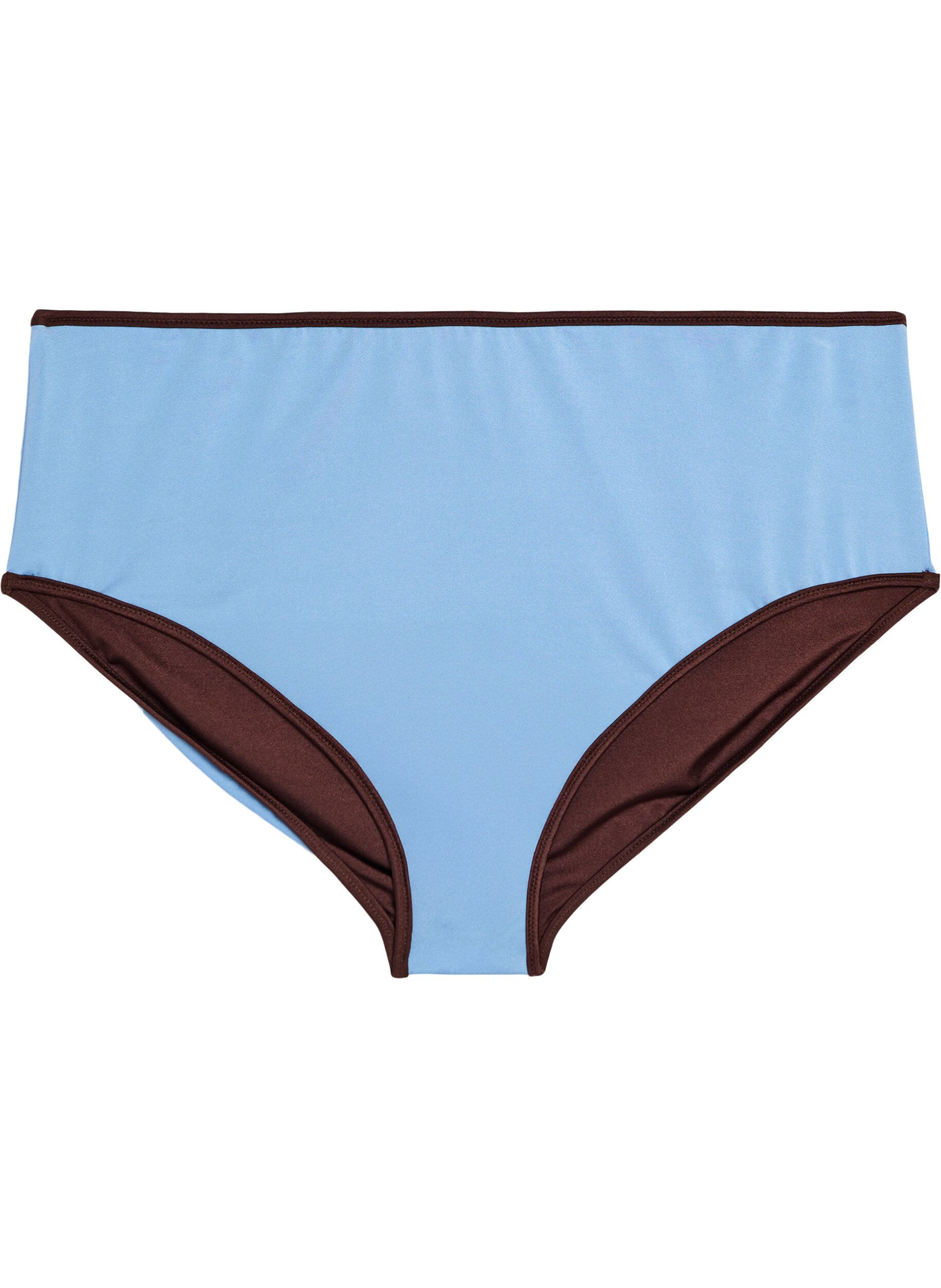 ZizziVendbare bikinitrusser med regul&aelig;r talje, Brun, Packshot image number 3