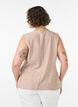 Stribet vest i h&oslash;r og viskose, Beige, Model image number 2