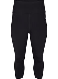 CORE, SUPER TENSION TIGHTS - 3/4 træningstights med lomme, Black