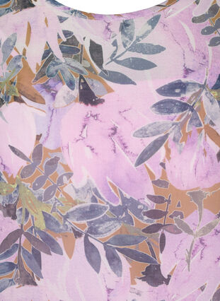 Printet bluse med lange ærmer, Orchid Bouquet AOP, Packshot image number 2