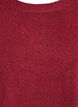 Lang strikbluse med kugleknapper, M&oslash;rk Bordeaux, Packshot image number 2