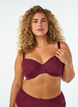 Vatteret b&oslash;jle-bh med blonde og U-ryg, R&oslash;d, Model image number 0