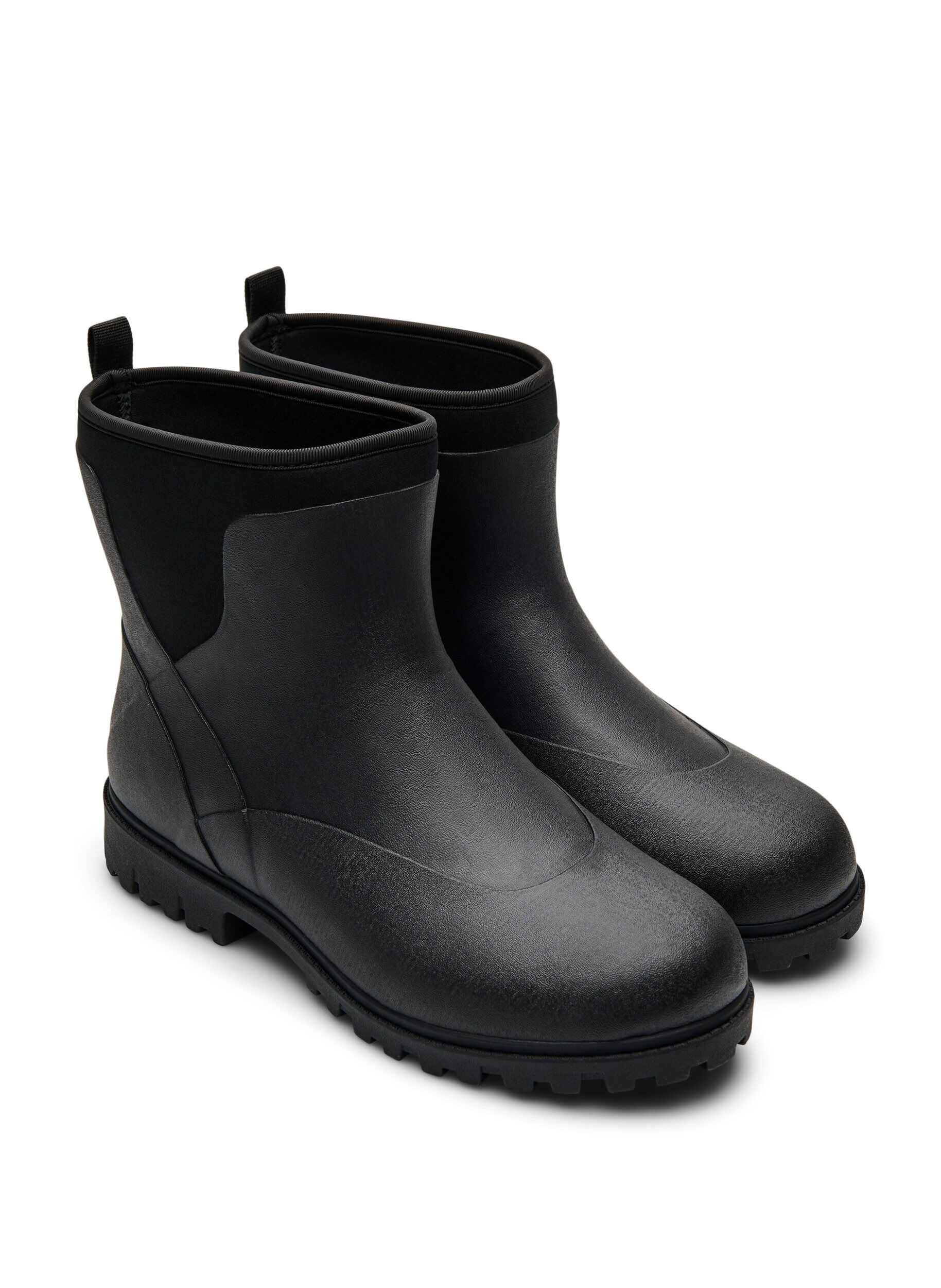 Zizzi Wide fit - Kort gummist&oslash;vle med elastisk neopren skaft, Black, Packshot image number 1