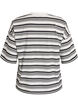Boxy T-shirt med stribet m&oslash;nster, Sort, Packshot image number 1