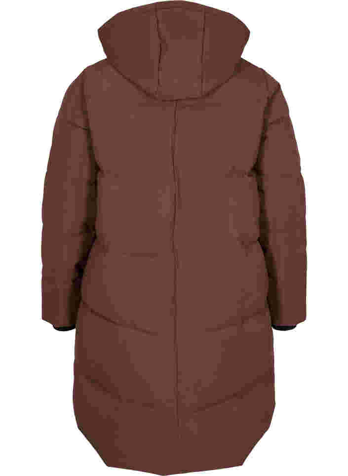 Vinterjakke med aftagelig hætte, Friar Brown, Packshot image number 1