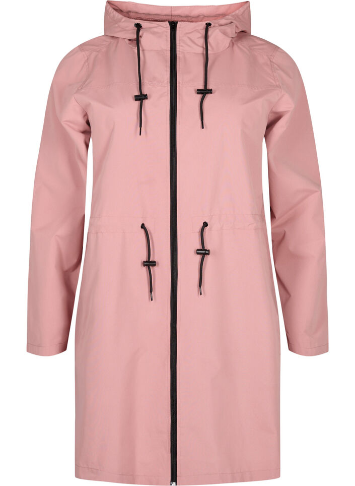 FLASH - Vandafvisende parka med hætte, Ash Rose, Packshot image number 0