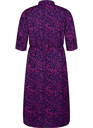 FLASH - Skjortekjole med print, Pink Blue AOP, Packshot image number 1