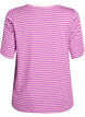 T-shirt med TENCEL&trade; Lyocell og striber, Lilla, Packshot image number 1