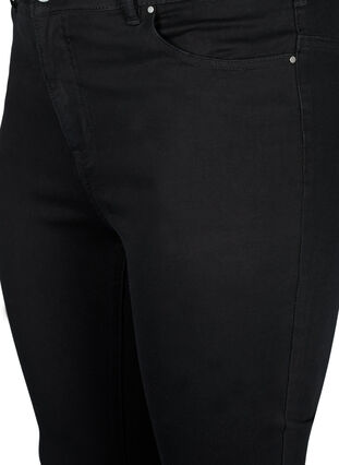 Højtaljede Amy jeans med similisten, Black, Packshot image number 2