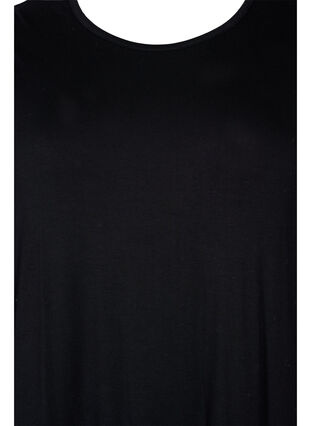 Jerseykjole  i viskose med 3/4 ærmer, Black, Packshot image number 2