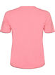 T-shirt i bomuld med b&oslash;lgede kontrastkanter, Lyser&oslash;d, Packshot image number 1