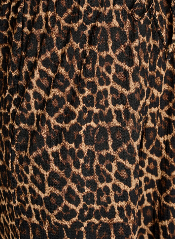 Bukser i let strukturkvalitet med brede ben, Sort, Packshot image number 2