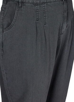 Slouchy fit Saga jeans med høj talje, Black washed down, Packshot image number 2