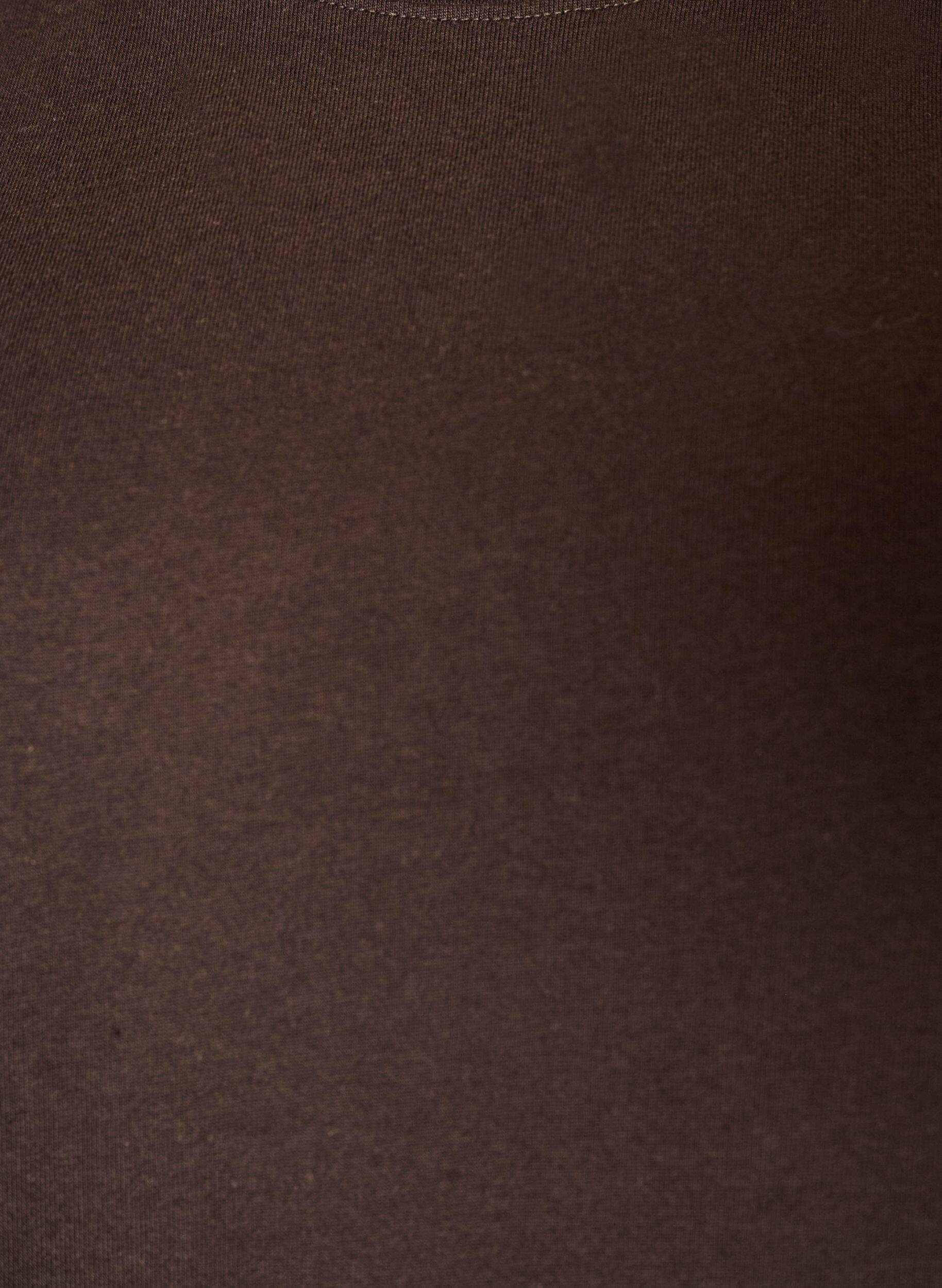 ZizziBoxy T-shirt i bomuld, Brun, Packshot image number 2