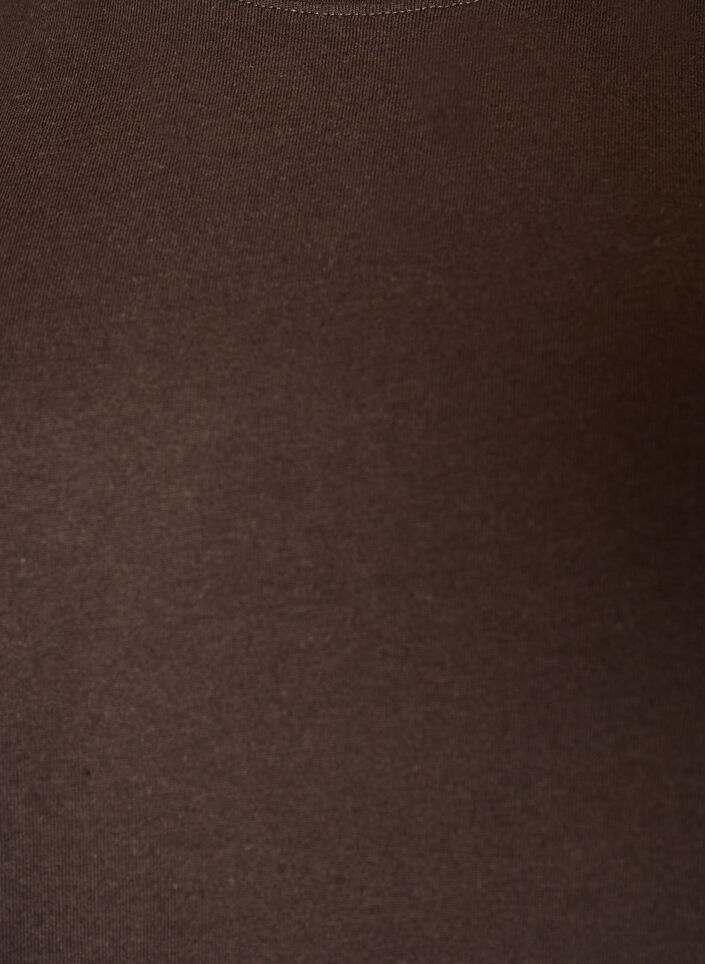 Boxy T-shirt i bomuld, Brun, Packshot image number 2