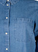 Langærmet denimskjorte med brystlomme, Light Blue Denim, Packshot image number 2