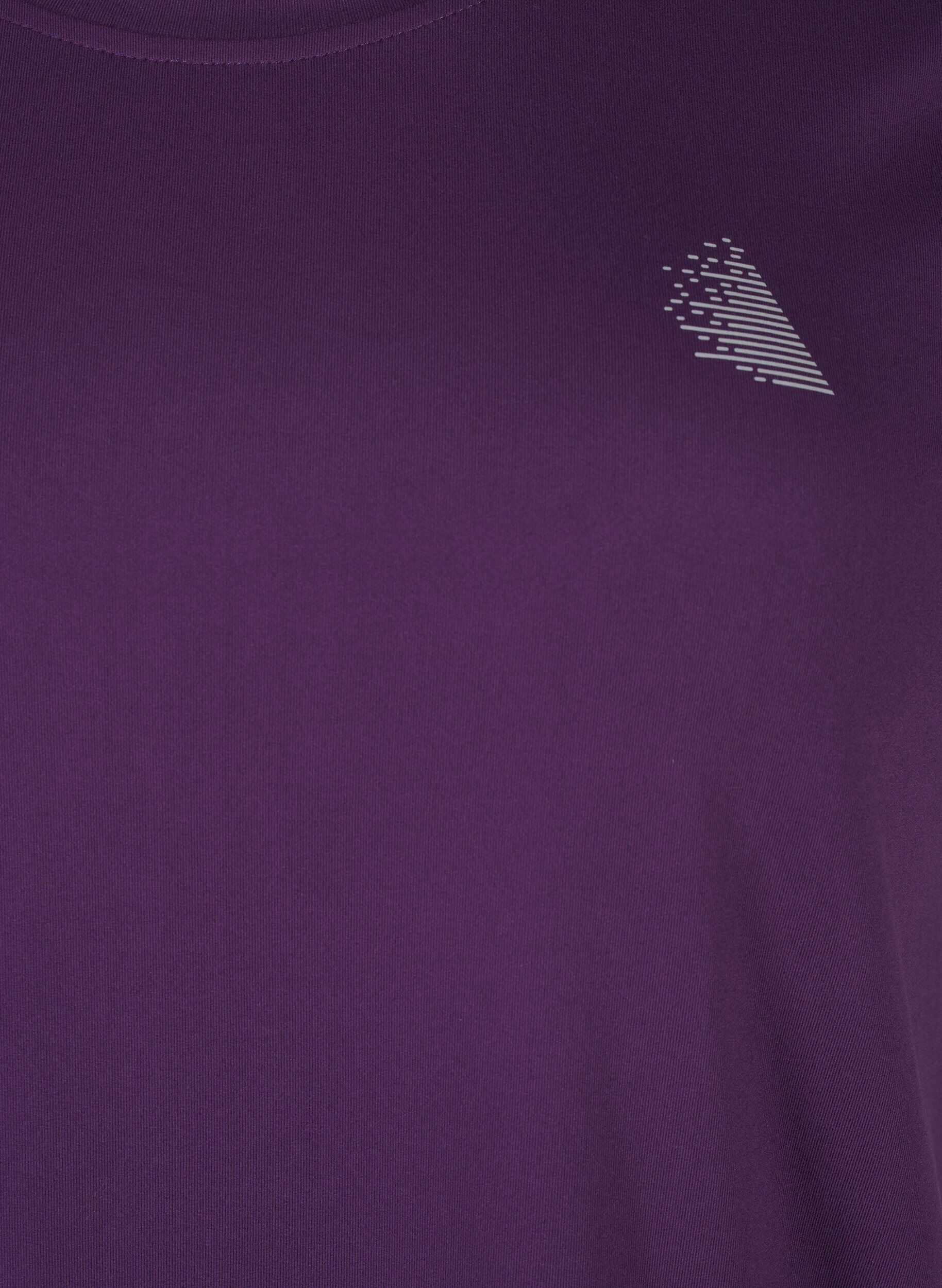 Zizzi Slim fit tr&aelig;nings t-shirt med rund hals, Purple Pennant, Packshot image number 2