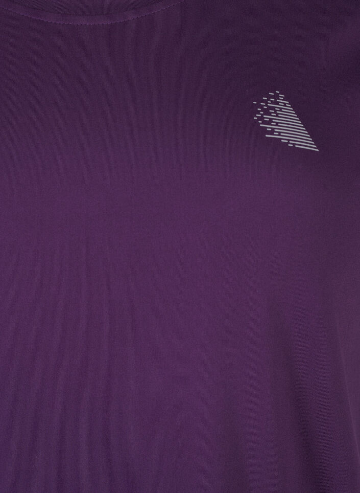 Slim fit trænings t-shirt med rund hals, Purple Pennant, Packshot image number 2