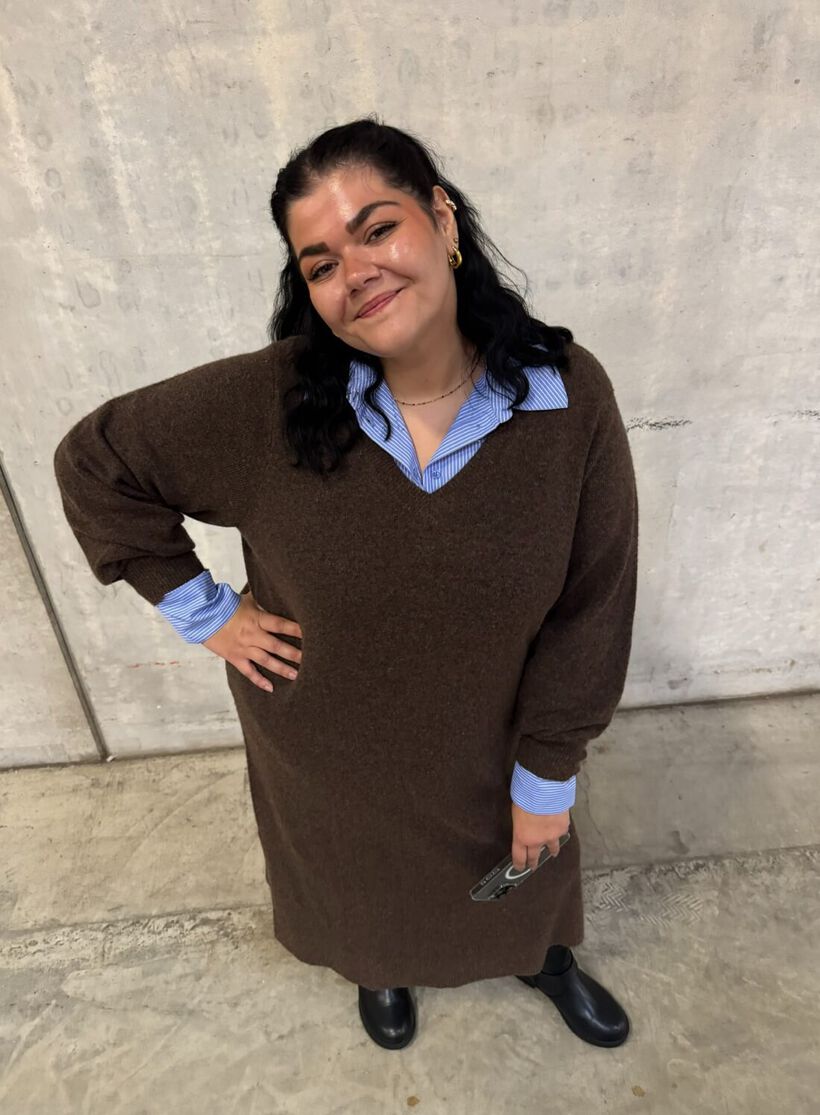 Brun og blå nuancer, , Model