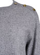Strikbluse med knapdetalje, Gr&aring;, Packshot image number 2