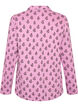 Bomulds pyjamas-skjorte med brystlomme, Lyser&oslash;d, Packshot image number 1