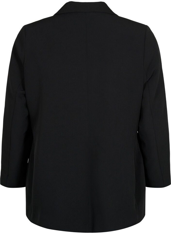Klassisk blazer med knaplukning, Sort, Packshot image number 1