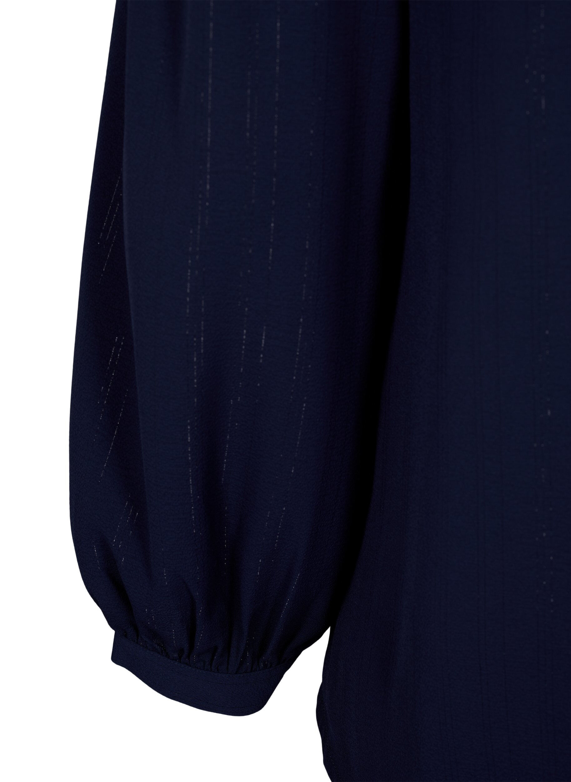 Zizzi Bluse med s&oslash;lv glimmer, Bl&aring;, Packshot image number 3