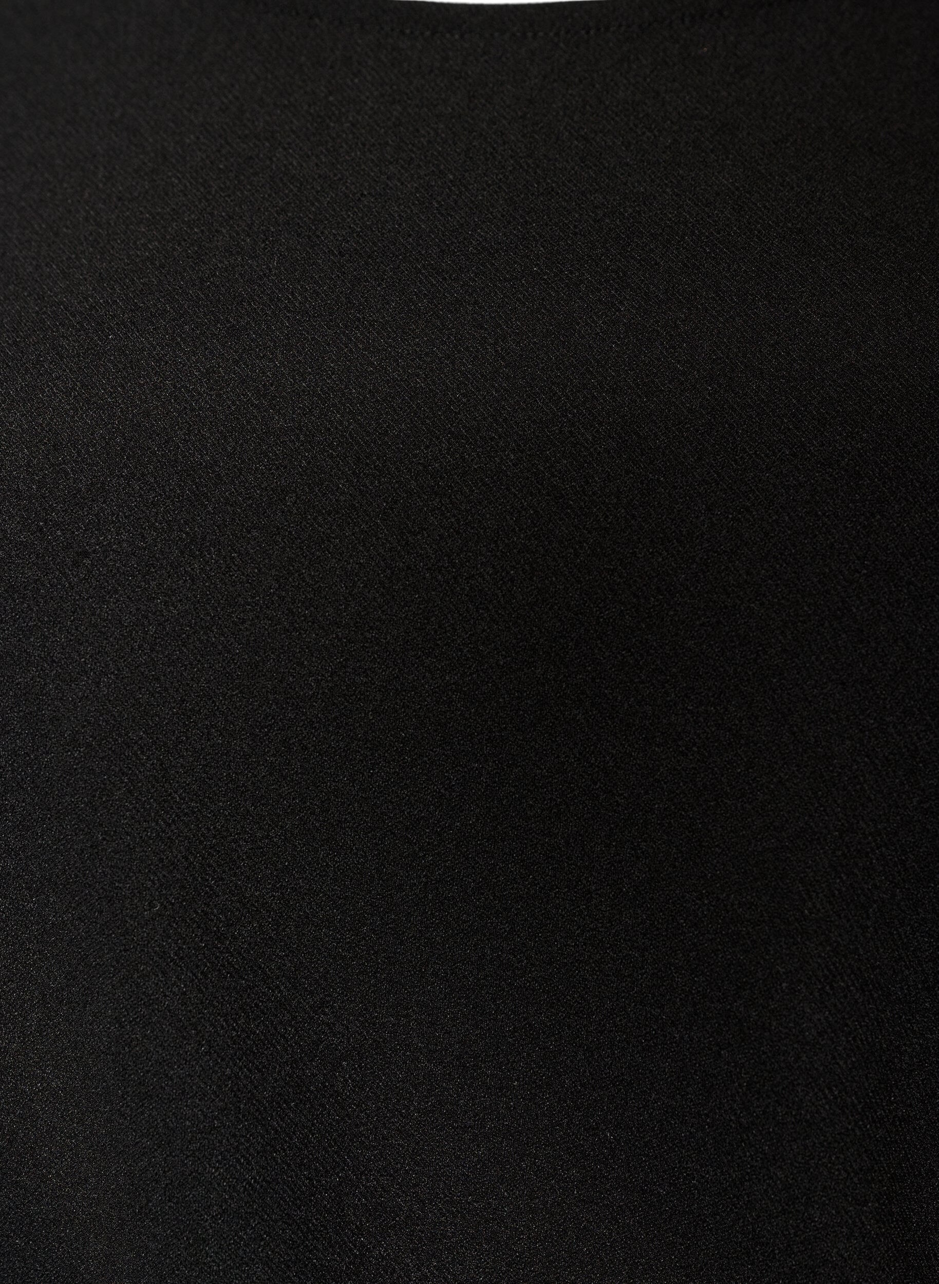ZizziJerseykjole med drapering og dekorativt sp&aelig;nde, Sort, Packshot image number 2