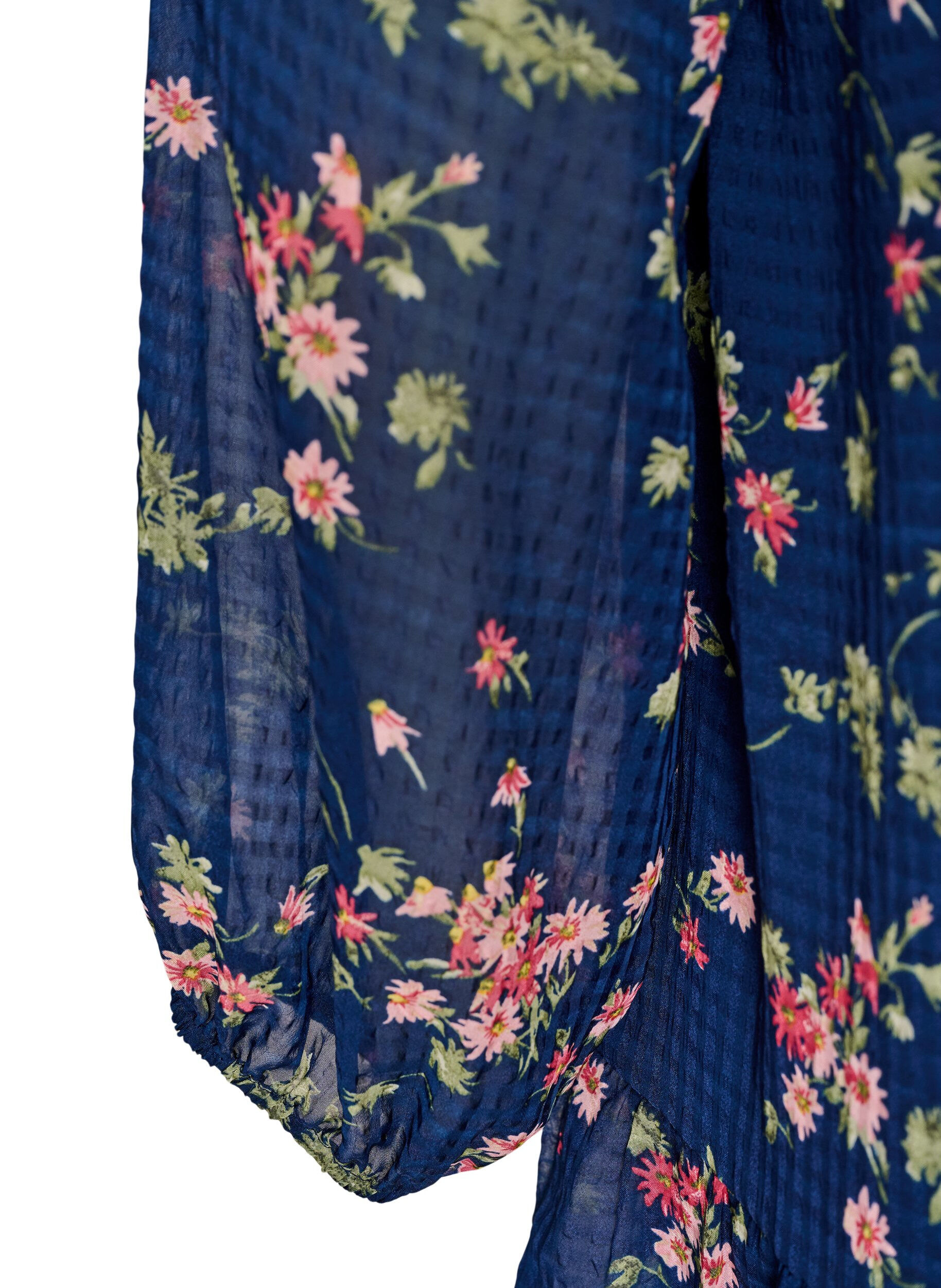 ZizziTunika med blomsterprint og A-form, Bl&aring;, Packshot image number 3