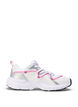Wide fit - Sneakers med kontrastfarvet snøredetalje, White w. Pink, Packshot image number 0