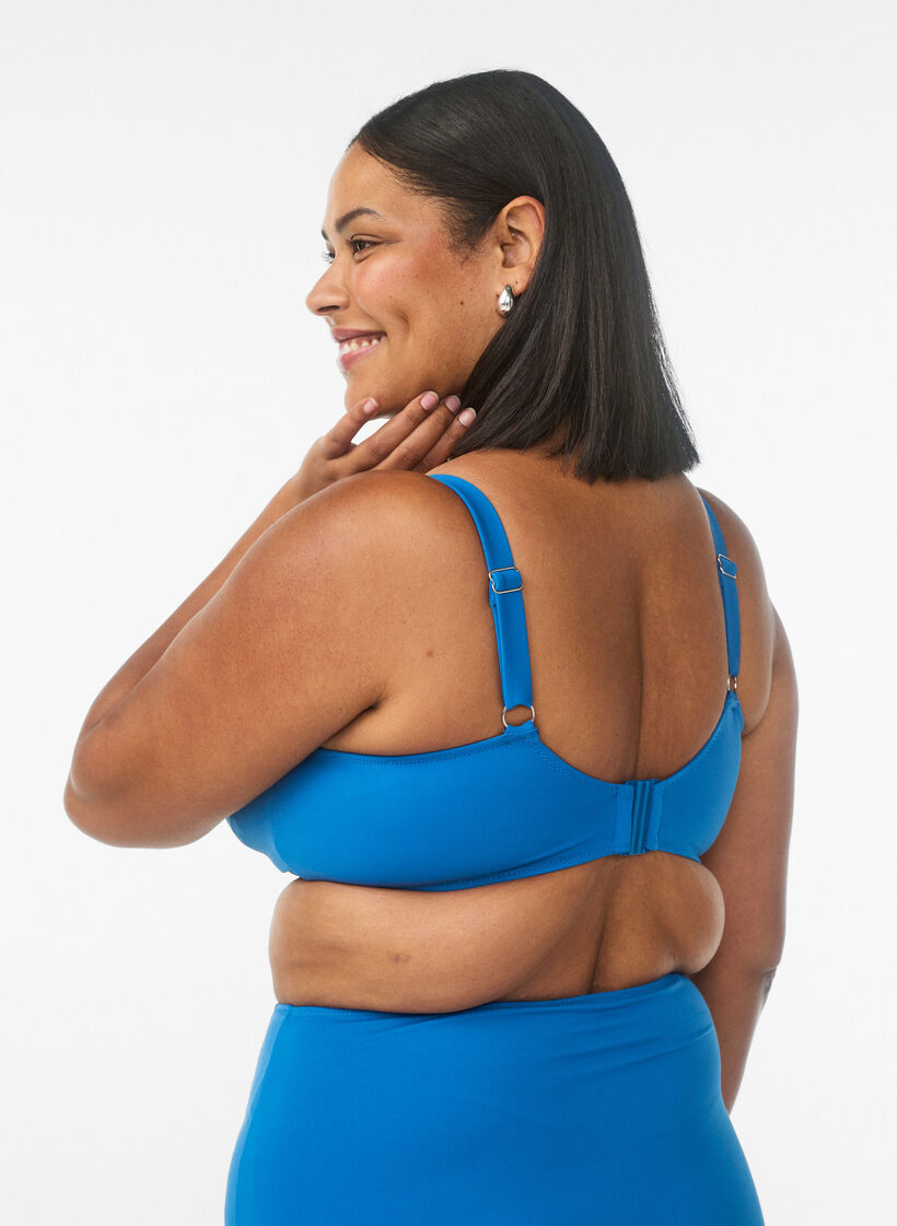Bikini b&oslash;jle bh med draperinger, Bl&aring;, Model image number 2