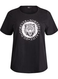 FLASH - T-shirt med motiv., Sort