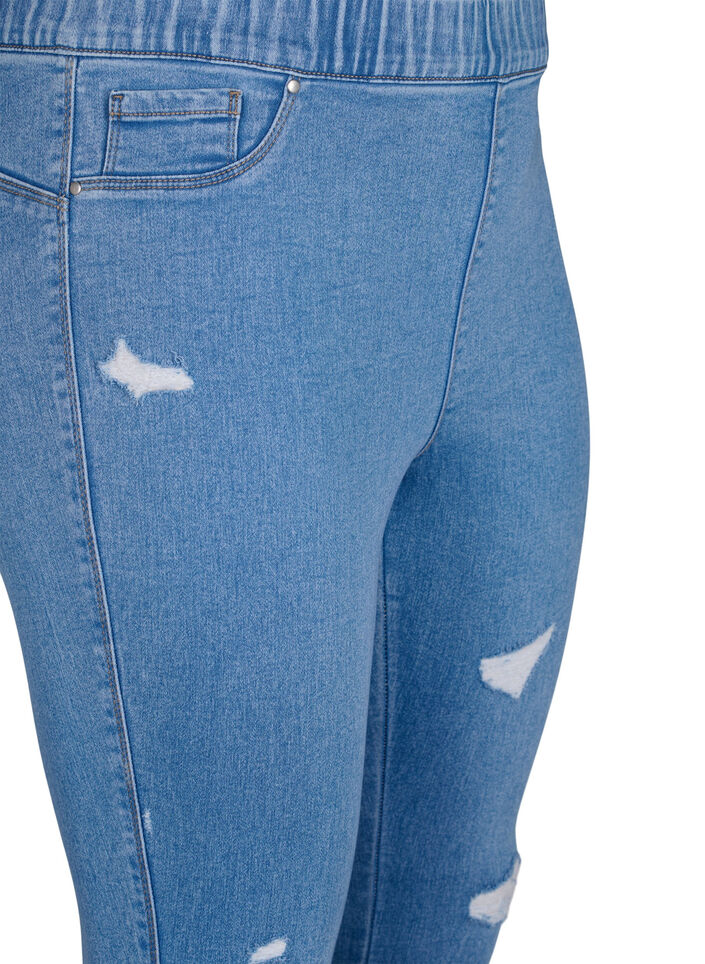 Jeggings med slid, Light Blue, Packshot image number 2