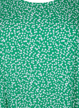 FLASH -Kjole i viskose med skæring, Bright Green Wh. AOP, Packshot image number 2
