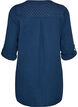 Tunika i bomuldsmusselin med broderi anglaise, Bl&aring;, Packshot image number 1