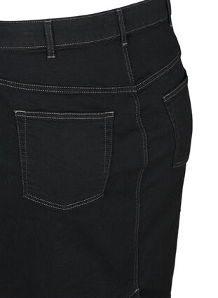 Tætsiddende denim nederdel , Black, Packshot image number 3