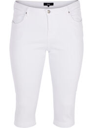 Højtaljede Amy capri jeans med super slim fit, Bright White, Packshot