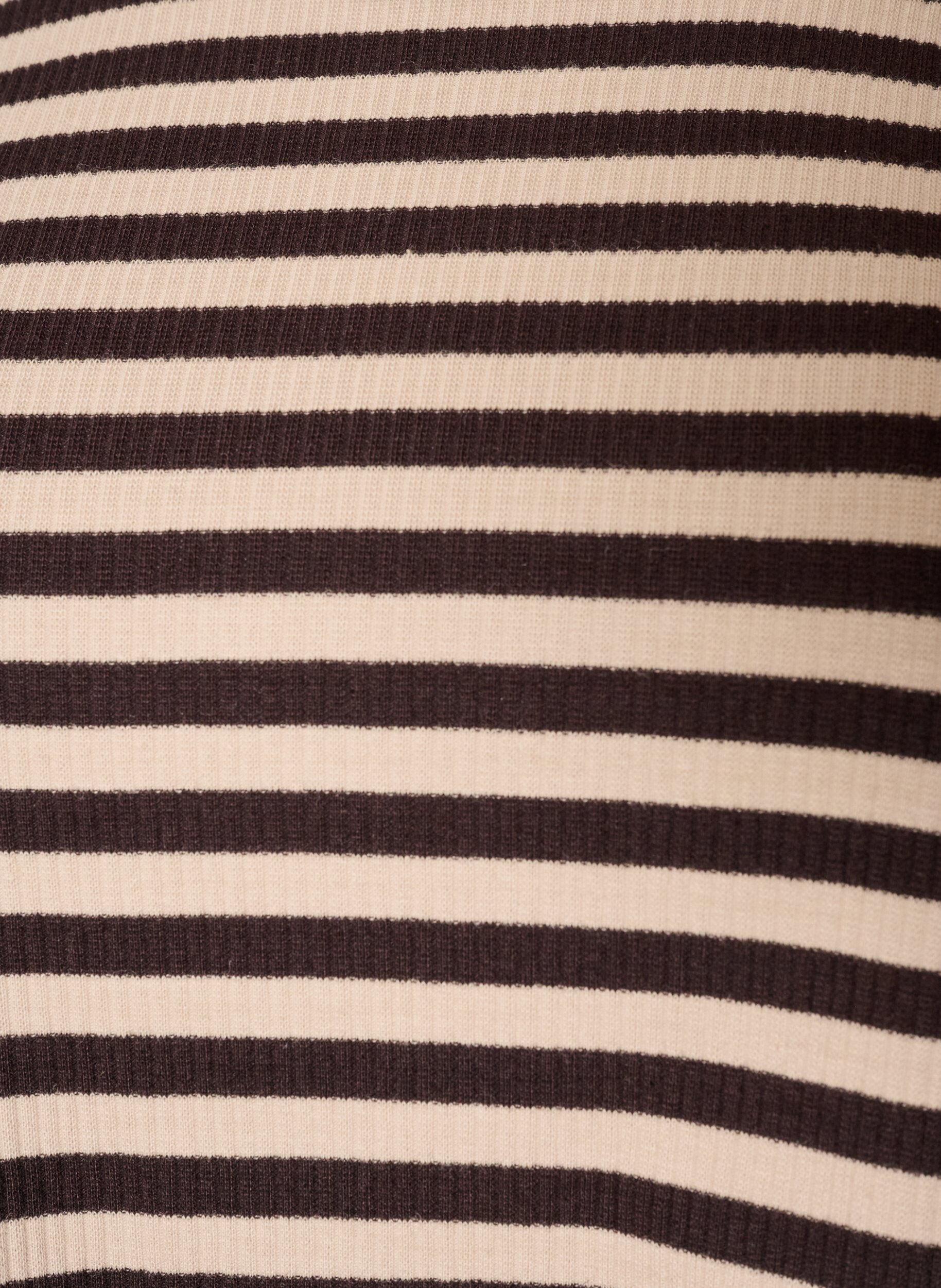 ZizziStribet bluse med lange &aelig;rmer, Brun, Packshot image number 2