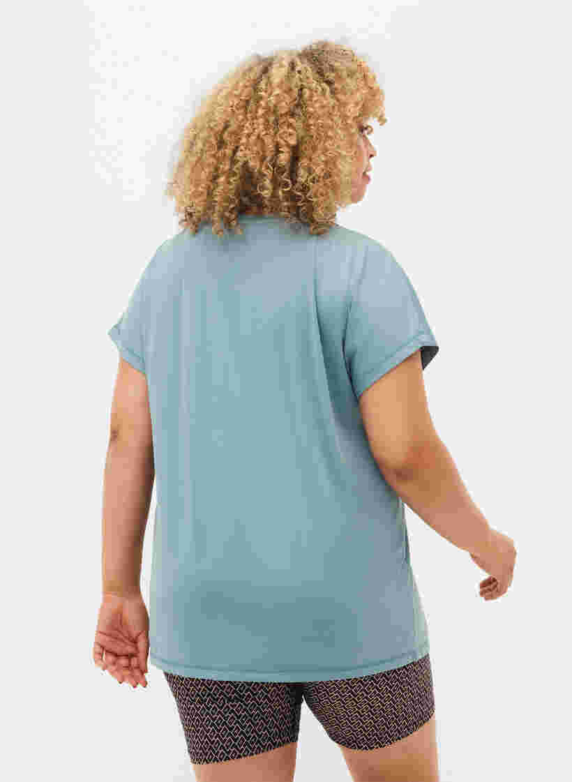 Kortærmet trænings t-shirt, Smoke Blue, Model image number 1