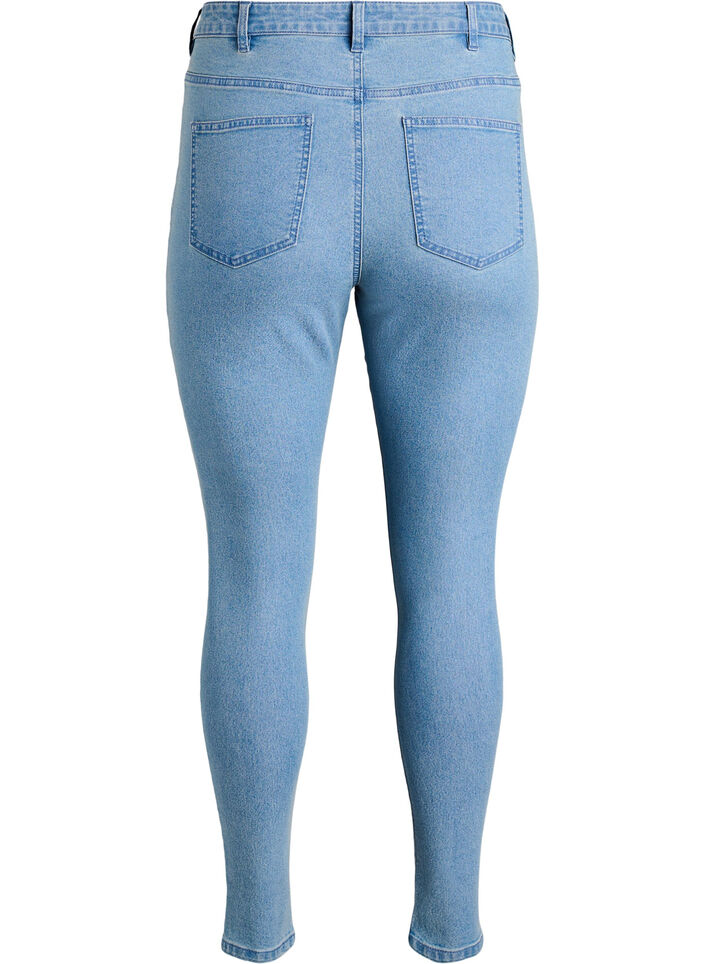 Amy jeans med h&oslash;j talje og super slim fit, Bl&aring;, Packshot image number 1