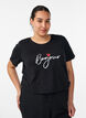 T-shirt med motiv, Sort, Model image number 0