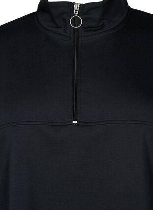Sweatshirt i modalmix med høj hals, Black, Packshot image number 2