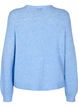 Strikcardigan med uld og knapper, Della R. Blue Mel., Packshot image number 1
