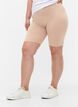 Ensfarvede basis cykelshorts, Beige, Model image number 0