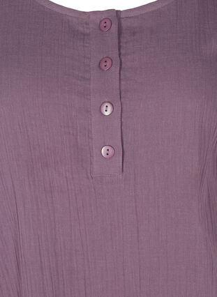 Kortærmet tunika i bomuld, Vintage Violet, Packshot image number 2